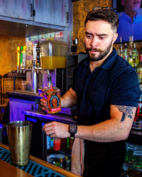 Cielo Mexican Restaurant Bartender making a drink